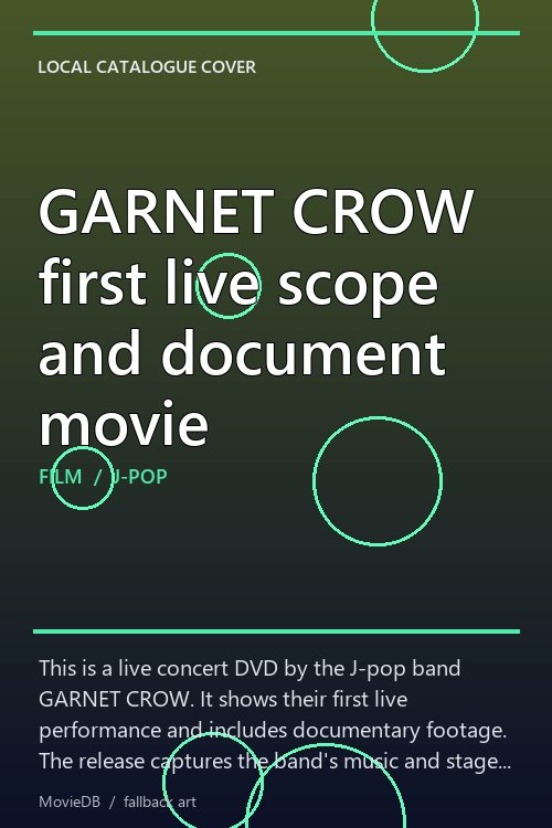 GARNET CROW first live scope and document movie poster