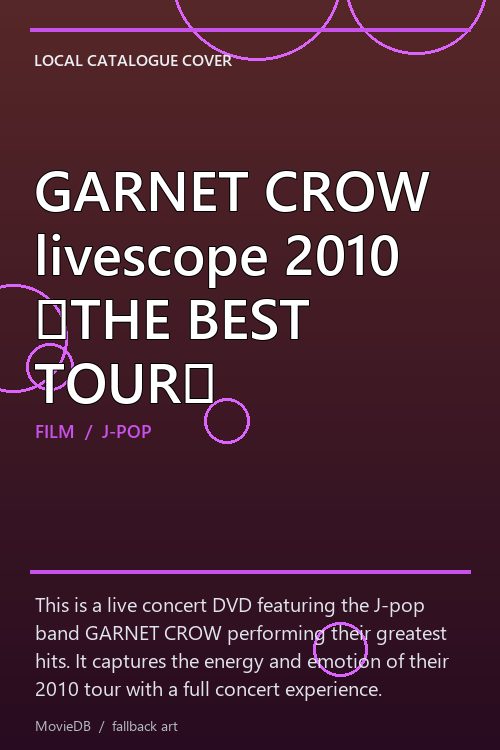 GARNET CROW livescope 2010 〜THE BEST TOUR〜 poster