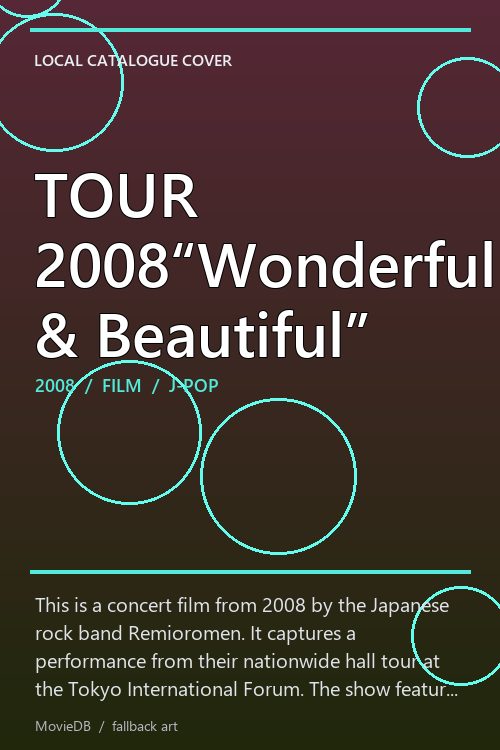 TOUR 2008“Wonderful & Beautiful” poster