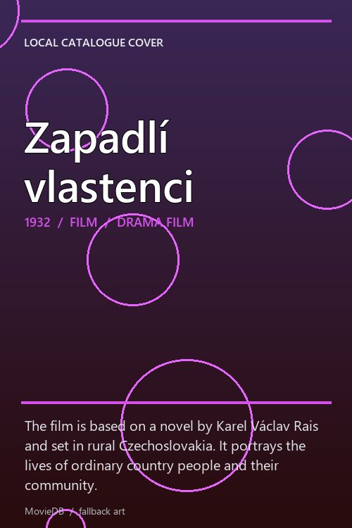 Zapadlí vlastenci poster