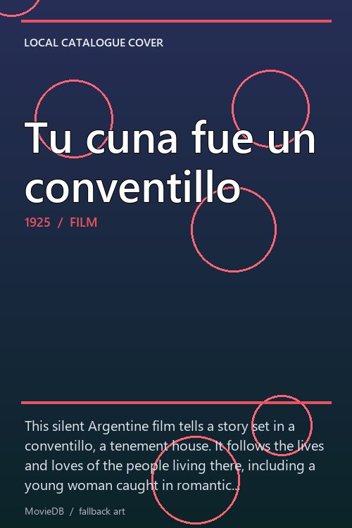 Tu cuna fue un conventillo poster