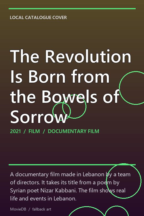 The Revolution Is Born from the Bowels of Sorrow poster
