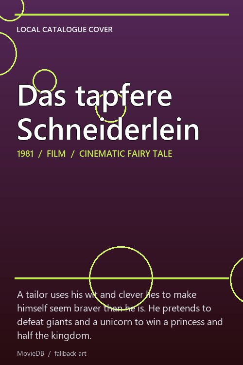 Das tapfere Schneiderlein poster