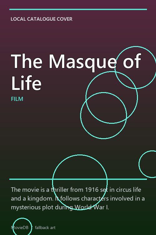 The Masque of Life poster