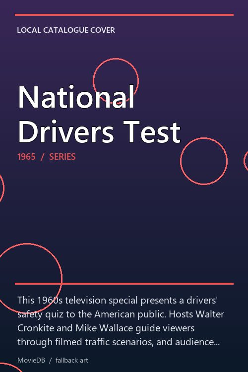 National Drivers Test poster