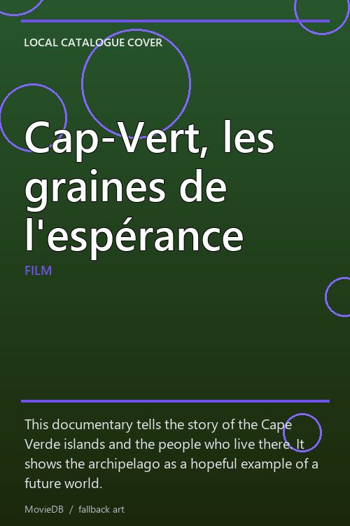 Cap-Vert, les graines de l'espérance poster