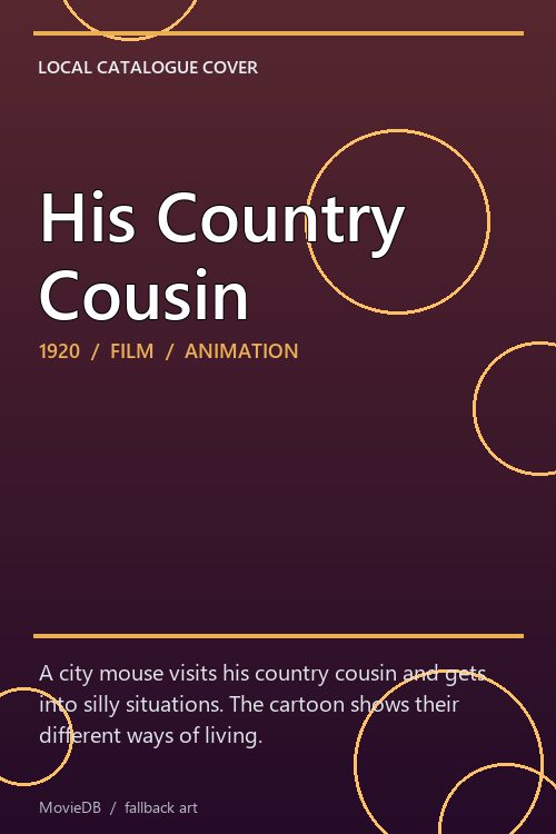 His Country Cousin poster