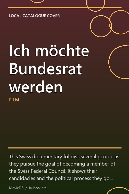 Ich möchte Bundesrat werden poster