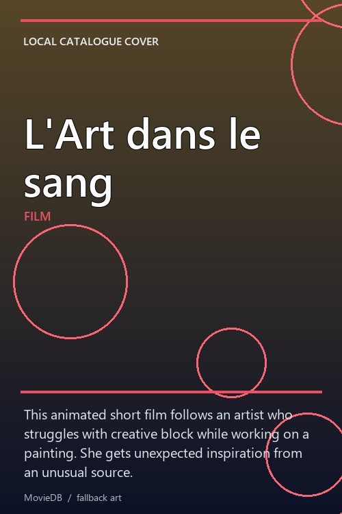 L'Art dans le sang poster