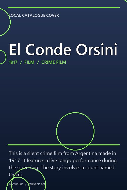 El Conde Orsini poster
