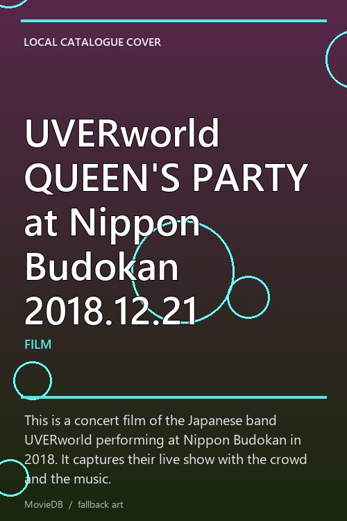 UVERworld QUEEN'S PARTY at Nippon Budokan 2018.12.21 poster