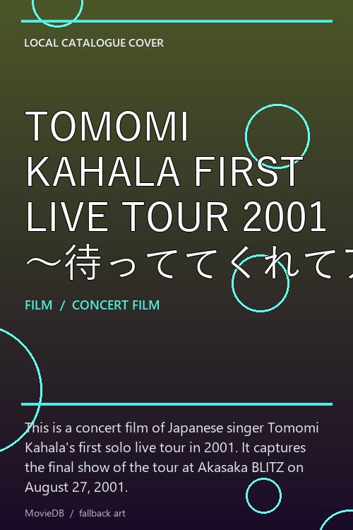 TOMOMI KAHALA FIRST LIVE TOUR 2001 〜待っててくれてアリガトウ〜 poster