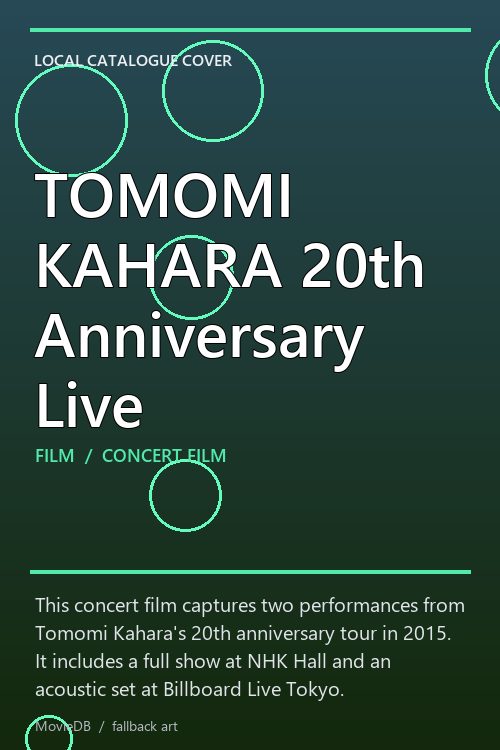TOMOMI KAHARA 20th Anniversary Live poster