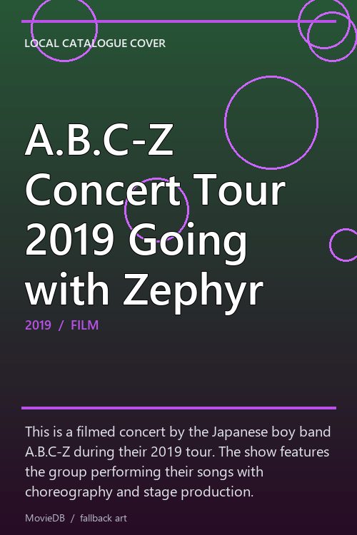 A.B.C-Z Concert Tour 2019 Going with Zephyr poster