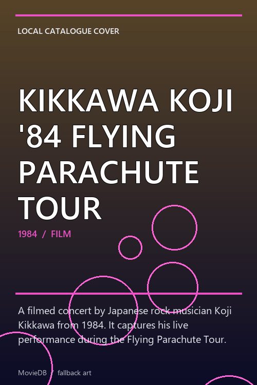 KIKKAWA KOJI '84 FLYING PARACHUTE TOUR poster