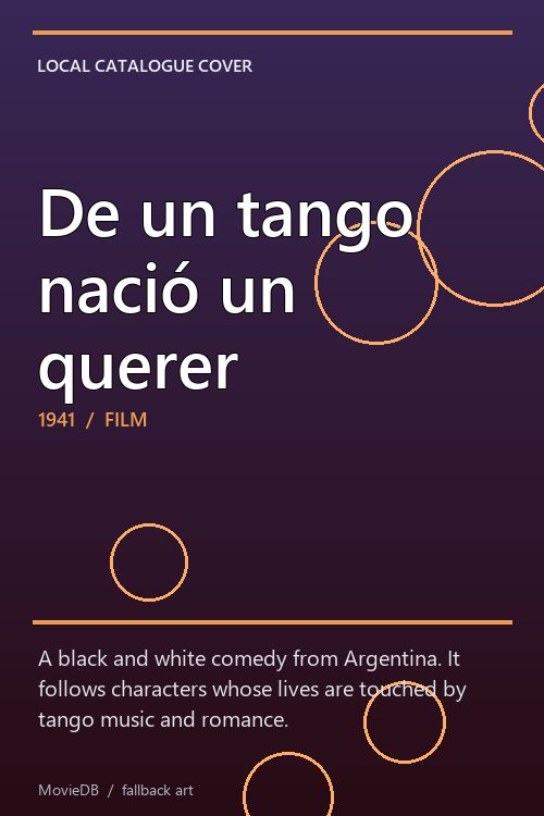 De un tango nació un querer poster