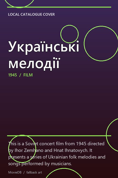 Українські мелодії poster