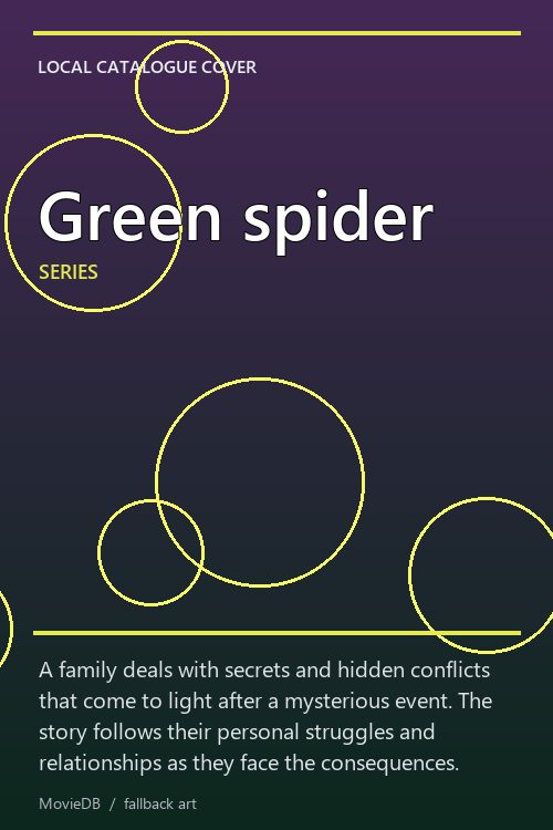 Green spider poster