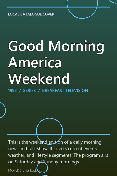 Good Morning America Weekend poster