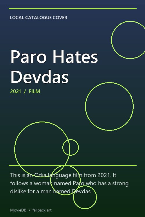 Paro Hates Devdas poster