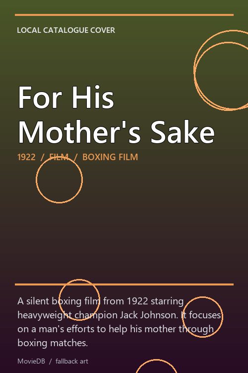 For His Mother's Sake poster