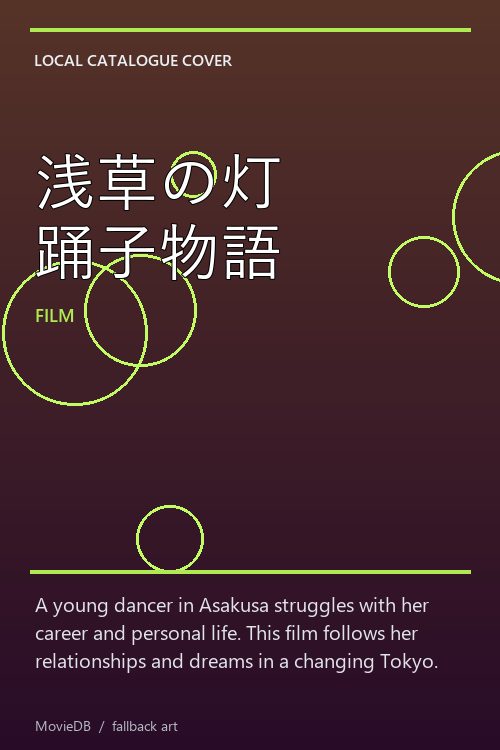 浅草の灯 踊子物語 poster