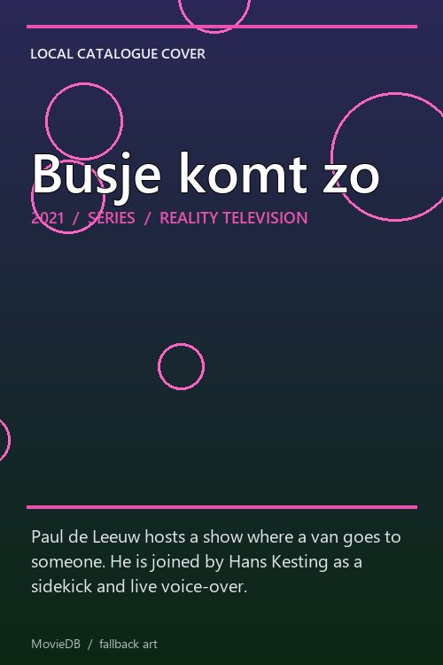 Busje komt zo poster