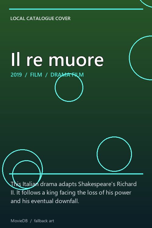 Il re muore poster