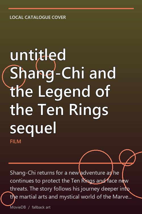 untitled Shang-Chi and the Legend of the Ten Rings sequel poster
