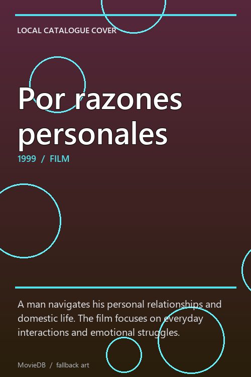 Por razones personales poster