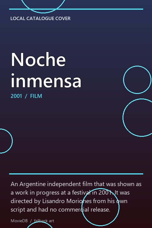 Noche inmensa poster