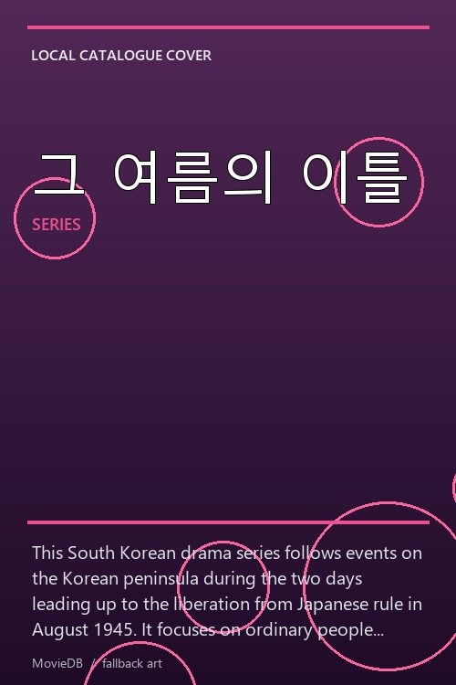 그 여름의 이틀 poster