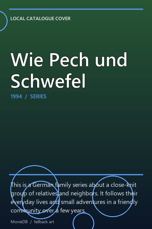Wie Pech und Schwefel poster