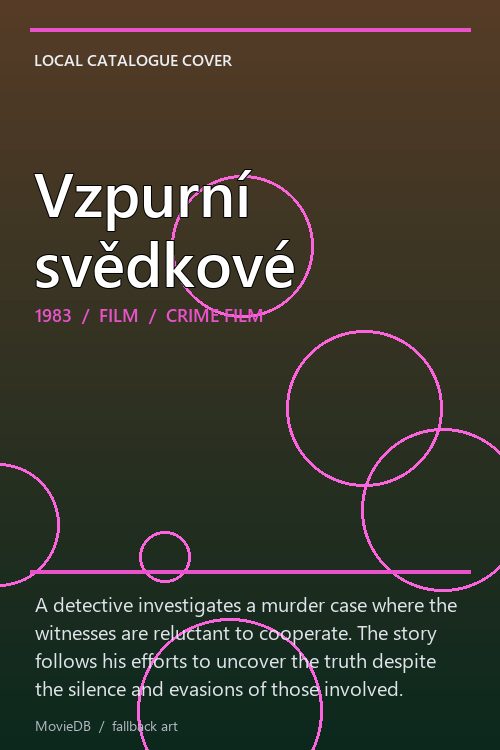 Vzpurní svědkové poster