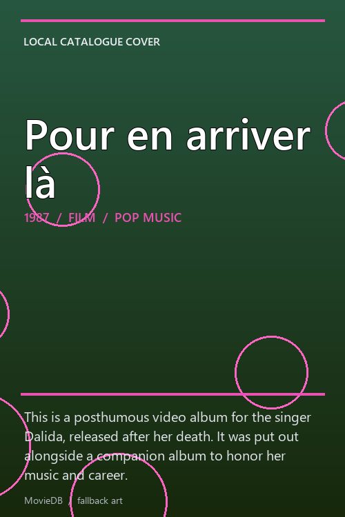 Pour en arriver là poster