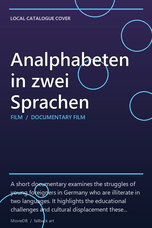 Analphabeten in zwei Sprachen poster