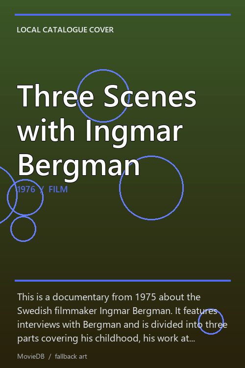 Three Scenes with Ingmar Bergman poster