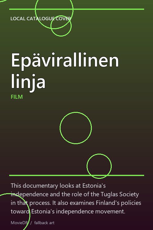 Epävirallinen linja poster
