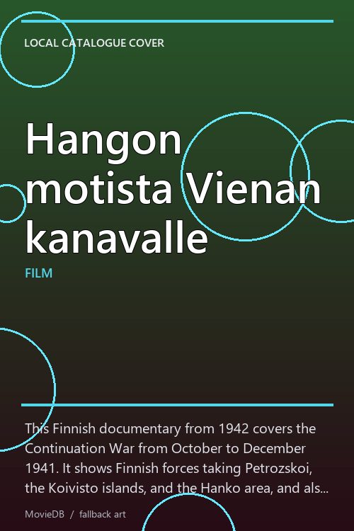 Hangon motista Vienan kanavalle poster