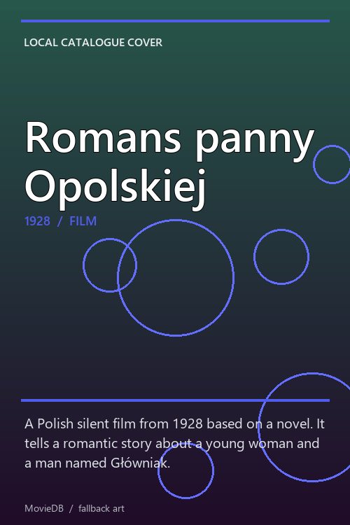 Romans panny Opolskiej poster
