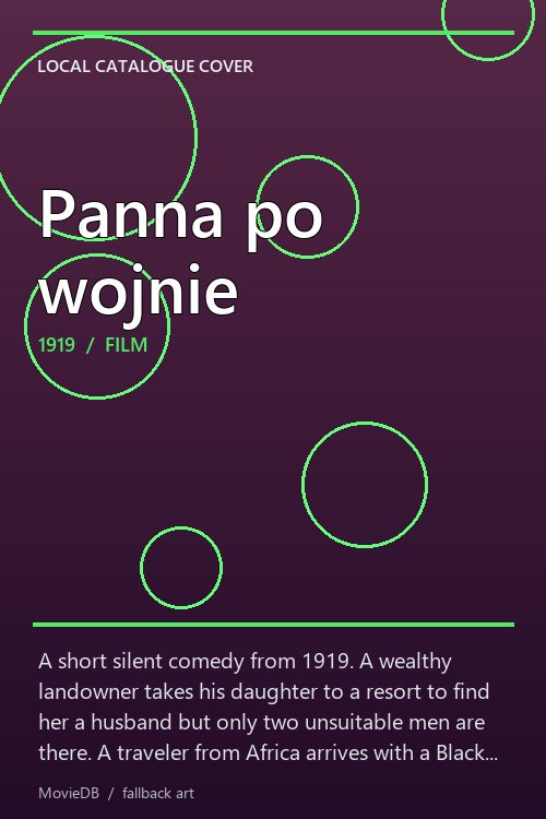 Panna po wojnie poster