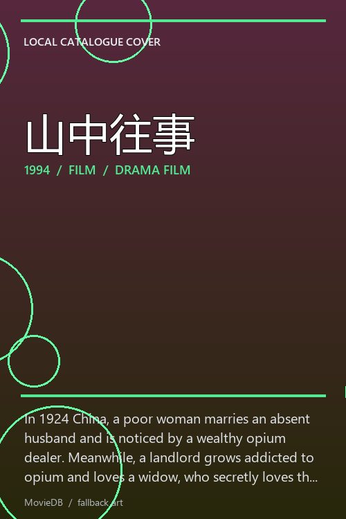 山中往事 poster