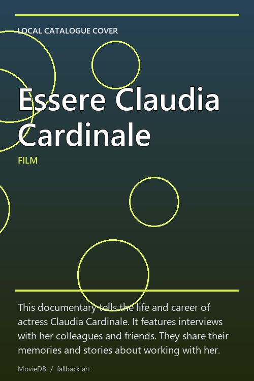 Essere Claudia Cardinale poster