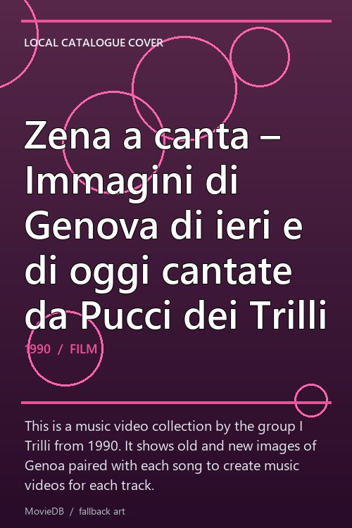 Zena a canta – Immagini di Genova di ieri e di oggi cantate da Pucci dei Trilli poster