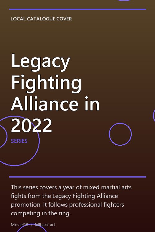 Legacy Fighting Alliance in 2022 poster