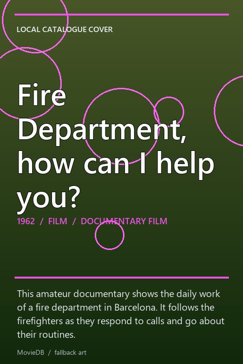Fire Department, how can I help you? poster