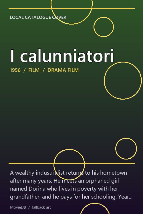 I calunniatori poster
