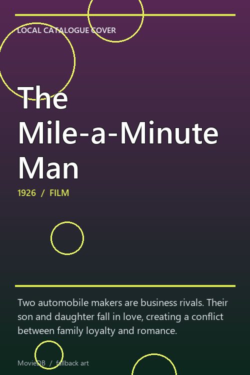 The Mile-a-Minute Man poster