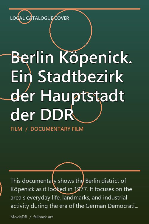 Berlin Köpenick. Ein Stadtbezirk der Hauptstadt der DDR poster