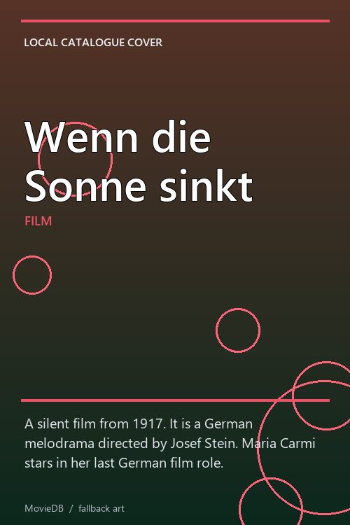 Wenn die Sonne sinkt poster